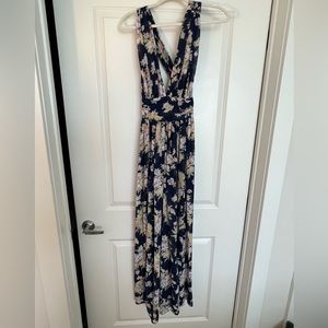 VICI Navy Floral Maxi Dress